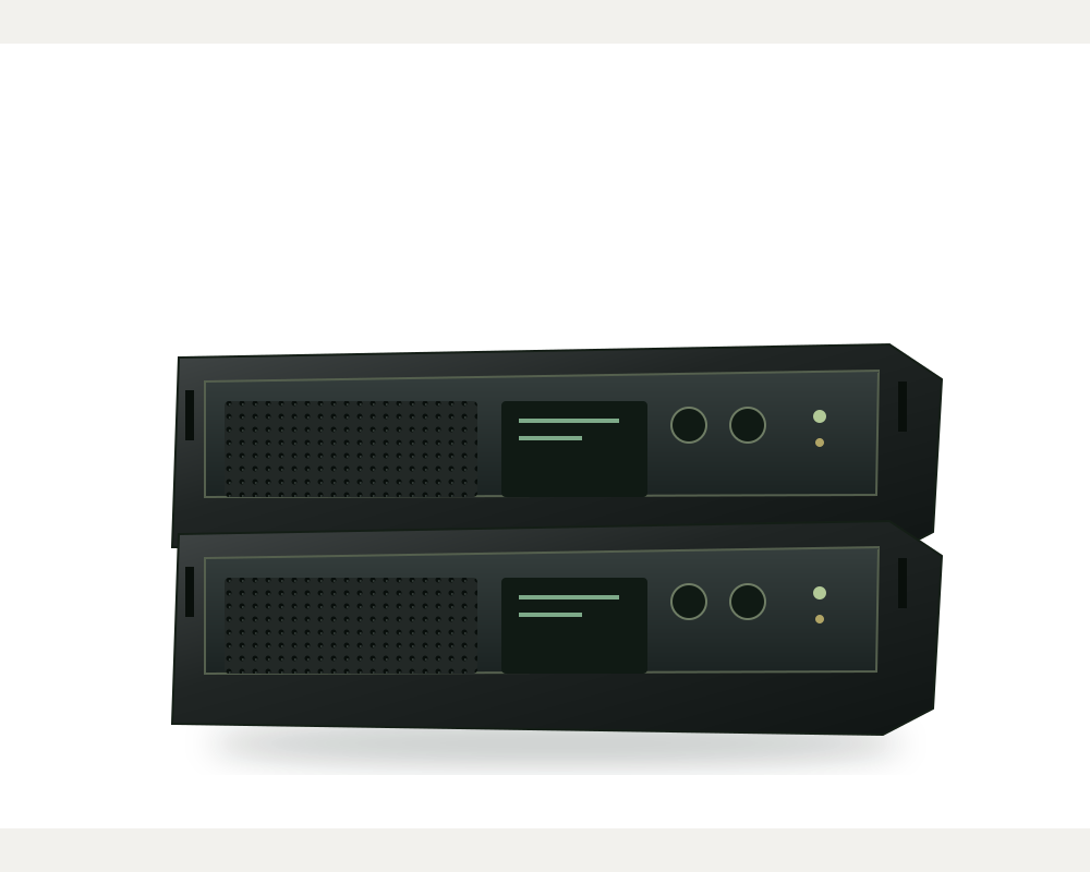 Illustration of touring power amplifier — not actual inventory