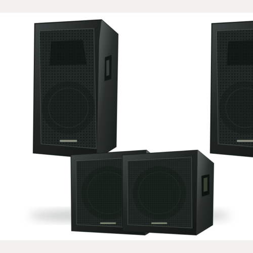 Illustration of complete pa system — not actual inventory
