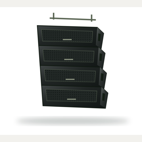 Illustration of touring line array package — not actual inventory